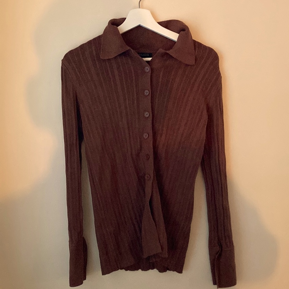 Brown DYNAMITE long sleeve shirt. Like new